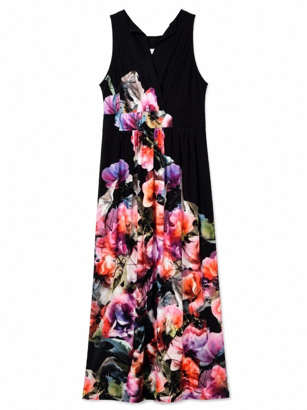 Black floral maxi